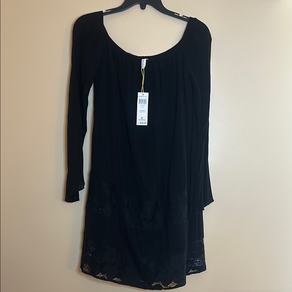 Elegant Black Long Sleeve Dress